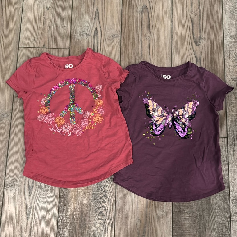 EUC Flip Sequin Shirts size 7